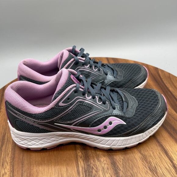 Saucony Cohesion 12 Shoes Womens Size 6 Gray Running Comfort Walking Sneakers - Picture 1 of 8